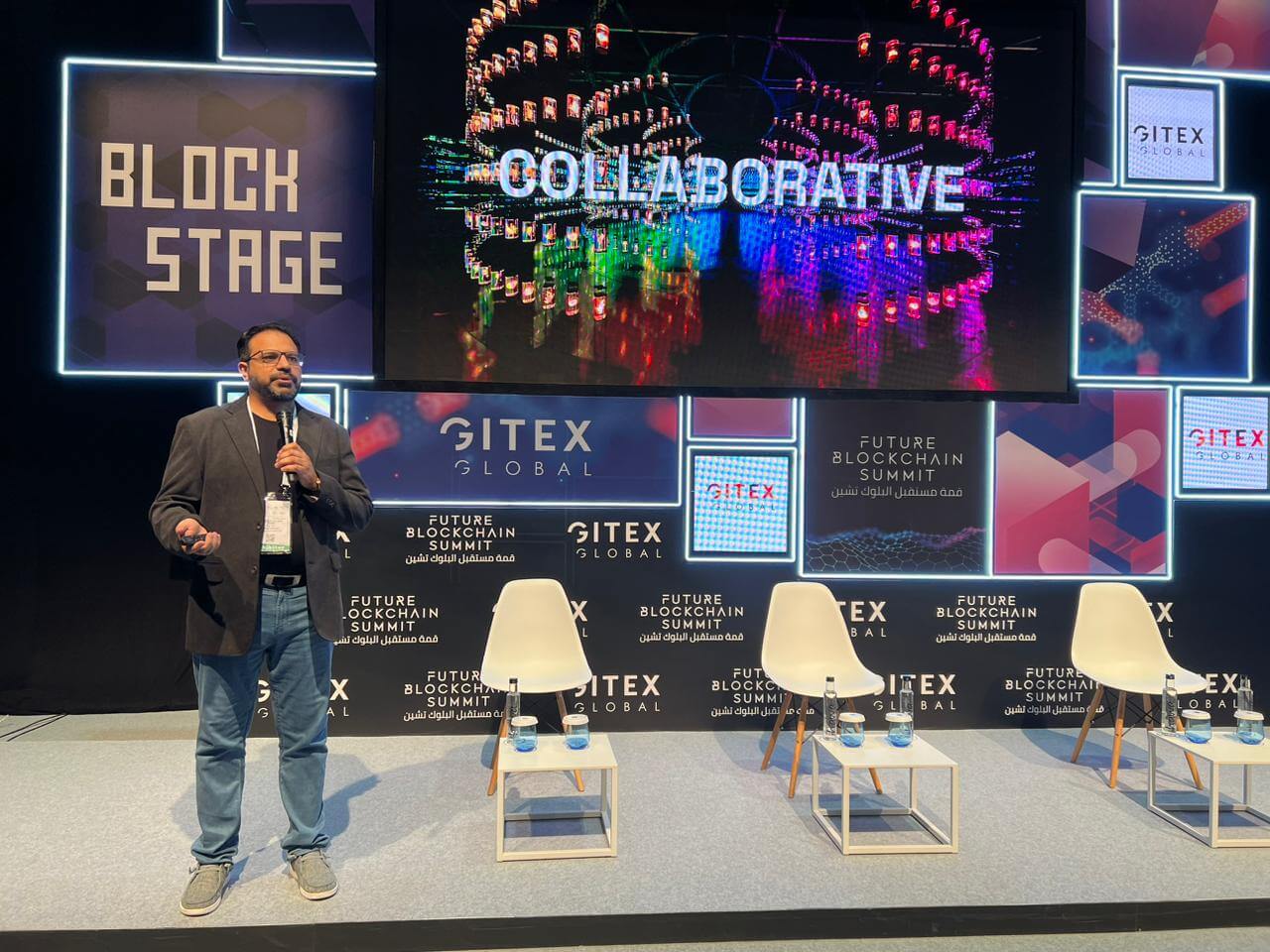 Chief Mate at InvoiceMate Salman Anjum at Future Blockchain Summit GITEX 2022 Dubai